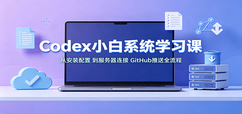 Codex小白系统学习课:小从安装配置,到服务器连接、GitHub推送全流程-网赚副业网