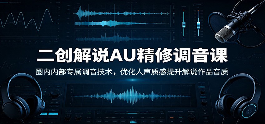 二创解说AU精修调音课:圈内内部专属调音技术,优化人声质感提升解说作品音质插图 二创解说AU精修调音课:圈内内部专属调音技术,优化人声质感提升解说作品音质插图