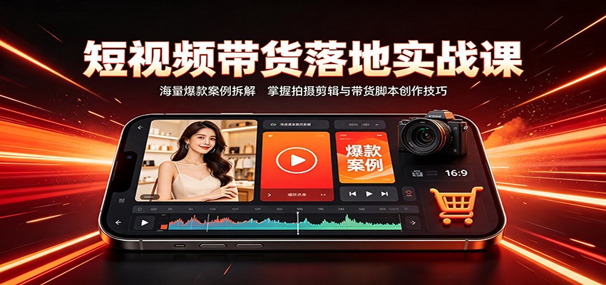 短视频带货落地实战课:海量爆款案例拆解,掌握拍摄剪辑与带货脚本创作技巧插图 短视频带货落地实战课:海量爆款案例拆解,掌握拍摄剪辑与带货脚本创作技巧插图