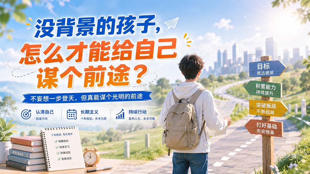 （20180期）付费文章：没背景的孩子，怎么才能给自己谋个前途？-网赚副业网