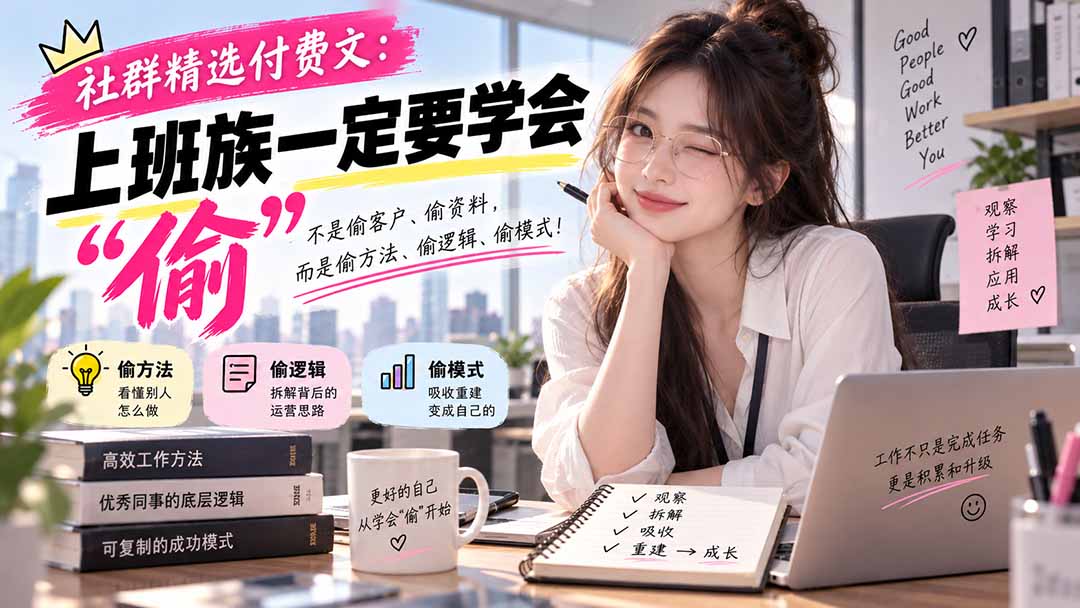 (20423期)社群精选付费文:上班族一定要学会“偷“插图1 (20423期)社群精选付费文:上班族一定要学会“偷“插图1