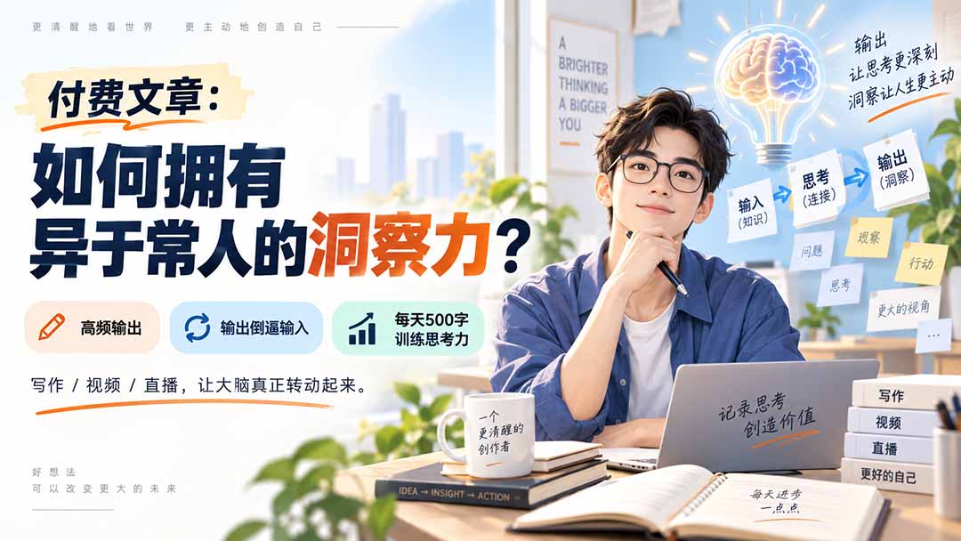 (20558期)付费文章:如何拥有异于常人的洞察力?-网赚副业网