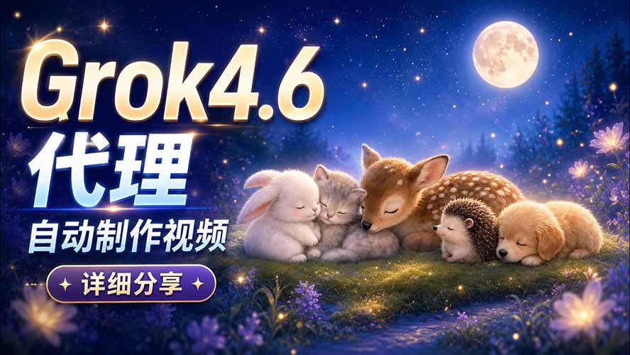 （20560期）Grok 4.6 代理自动制作视频！从提示词到成片全流程详细分享｜AI Agent 实操分享-网赚副业网