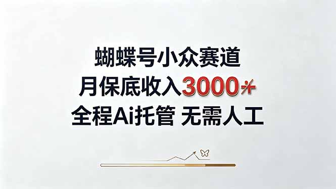 (20323期)视频号小众领域,月收入3000+, 全程Ai托管操作 新人2天学会!-网赚副业网