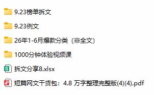 (20635期)某社群百人拆文交流群付费资源:千本爆款短篇拆解+每日拆文案例+网感训练+原创写作方法 (持续更新)插图2 (20635期)某社群百人拆文交流群付费资源:千本爆款短篇拆解+每日拆文案例+网感训练+原创写作方法 (持续更新)插图2