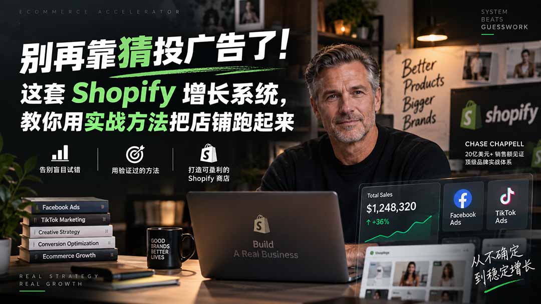 (20367期)别再靠猜投广告了!这套 Shopify 增长系统,教你用实战方法把店铺跑起来【原创双语字幕】插图1 (20367期)别再靠猜投广告了!这套 Shopify 增长系统,教你用实战方法把店铺跑起来【原创双语字幕】插图1