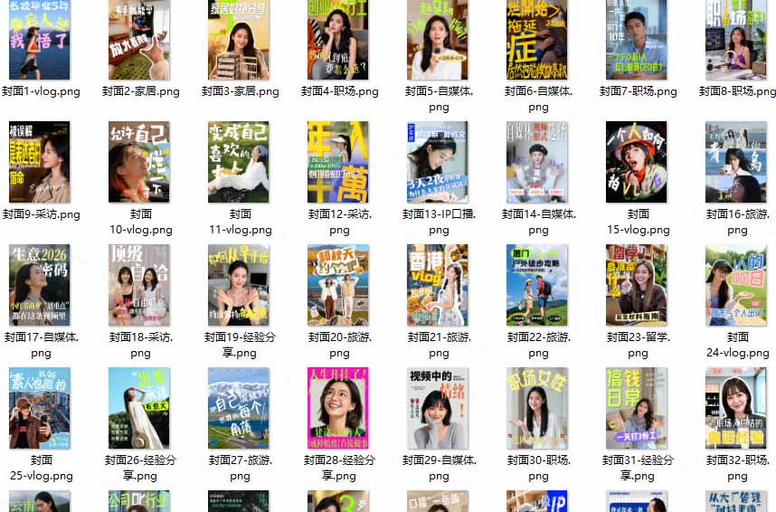 (20246期)高质量素材!200款+剪映高级美观网感封面预设,各行业通用,3s搞定超美观视频封面 爆款封面模板、插图4 (20246期)高质量素材!200款+剪映高级美观网感封面预设,各行业通用,3s搞定超美观视频封面 爆款封面模板、插图4