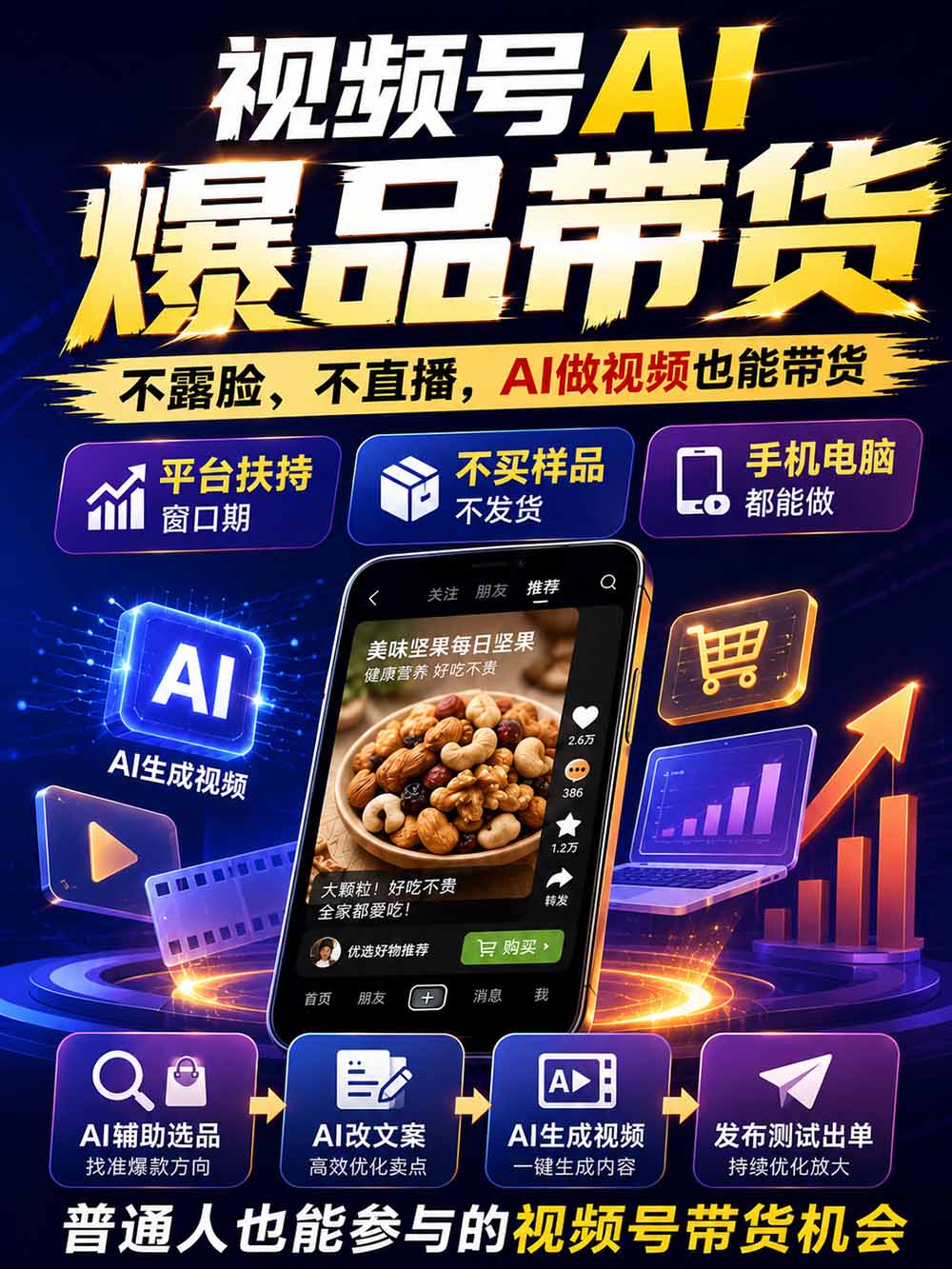 (20537期)2026视频号AI爆品带货训练营-9月开课|不露脸不直播,AI做视频发视频号,有人下单,你赚佣金,轻松单日佣金1000+插图2 (20537期)2026视频号AI爆品带货训练营-9月开课|不露脸不直播,AI做视频发视频号,有人下单,你赚佣金,轻松单日佣金1000+插图2