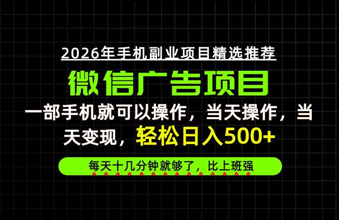 (20499期)当天做当天见收益,一部手机就能操作,普通人绝对不能错过的副业项目!-网赚副业网