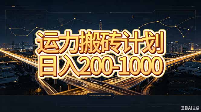 (20283期)运力搬砖,风口项目。当日收益稳定200-1000。 每天仅需一小时,新人轻松上手。-网赚副业网