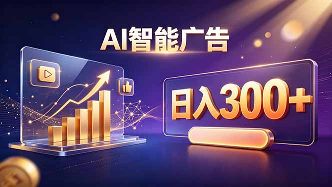 (20233期)不露脸、不直播,AI 智能广告日入 300 + 是怎么做到的?-网赚副业网