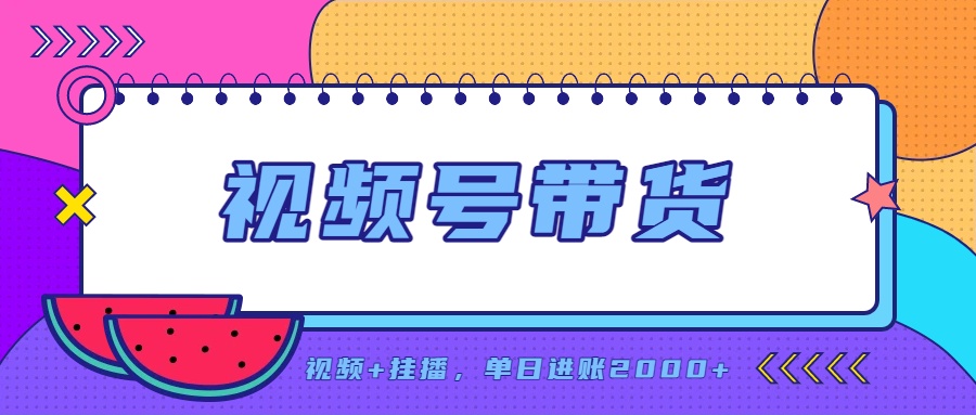 (20344期)日入2000+的副业,视频号带货,一部手机改写人生篇章,无需投资-网赚副业网
