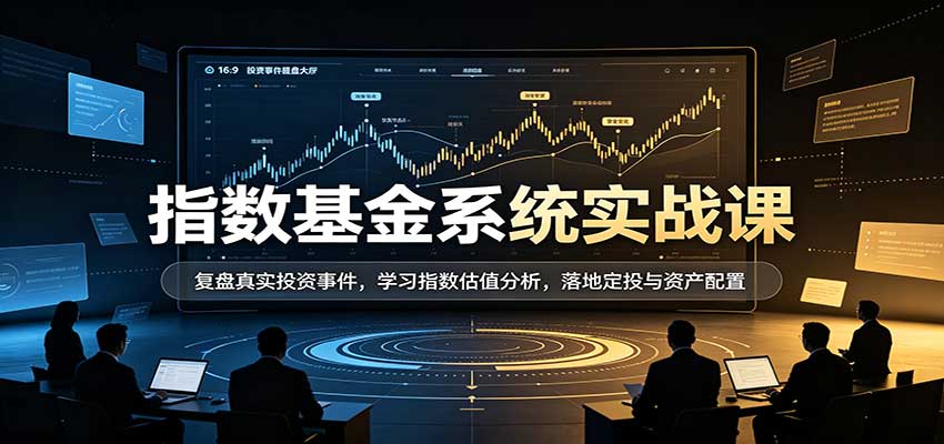指数基金系统实战课:复盘真实投资事件,学习指数估值分析,落地定投与资产配置-网赚副业网