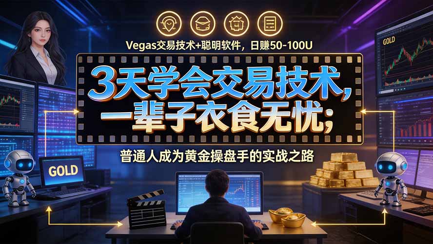 (20720期)3天学会做交易,普通人快速成为操盘手” Vegas交易系统+聪明软件 , 日赚50-1000U, 长期稳定,小白轻松上手-网赚副业网