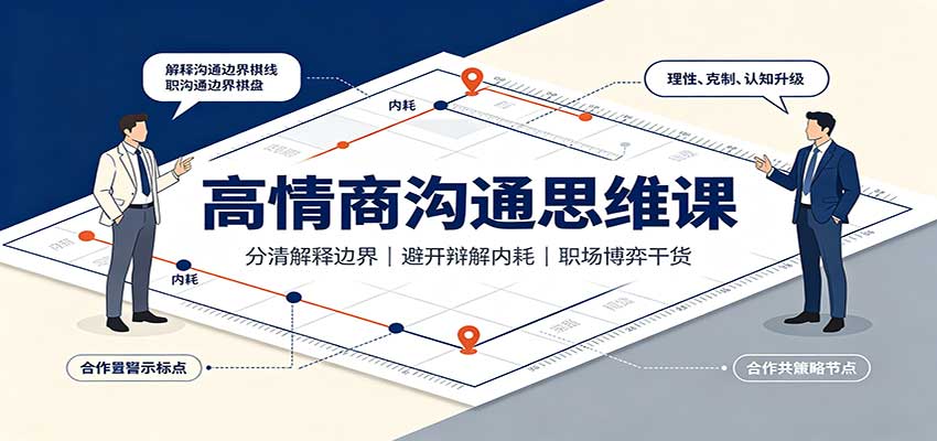 高情商沟通思维课：分清解释边界，避开辩解内耗，职场博弈干货-网赚副业网