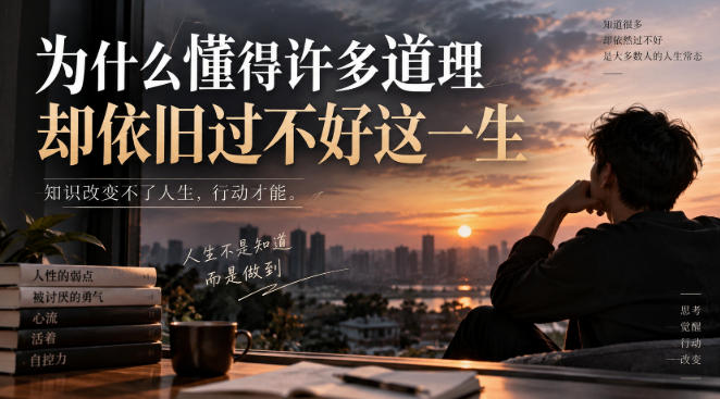 某社群精选文:为什么懂得许多道理却依旧过不好这一生?-网赚副业网