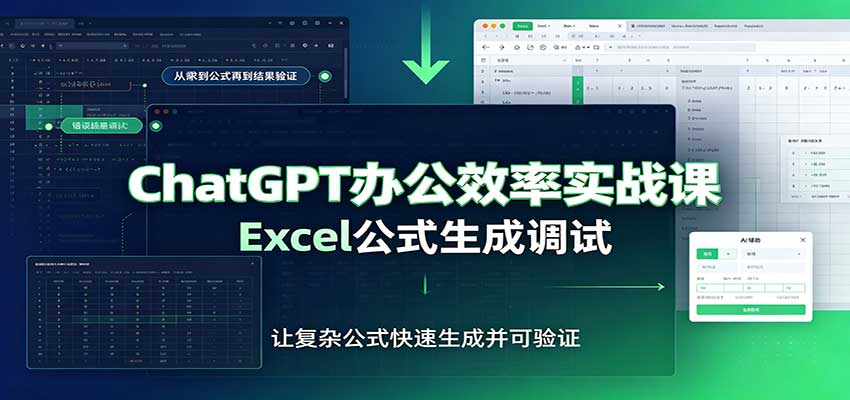 ChatGPT办公效率实战课:提示词技巧,Excel公式生成调试,文档编写教程-网赚副业网