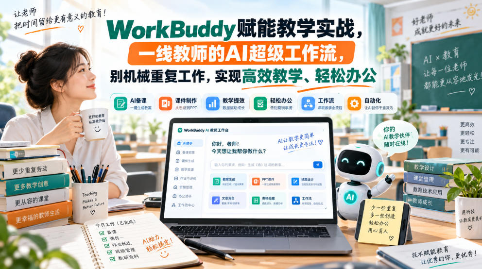 WorkBuddy赋能教学实战,一线教师的AI超级工作流,别机械重复工作,实现高效教学、轻松办公插图 WorkBuddy赋能教学实战,一线教师的AI超级工作流,别机械重复工作,实现高效教学、轻松办公插图