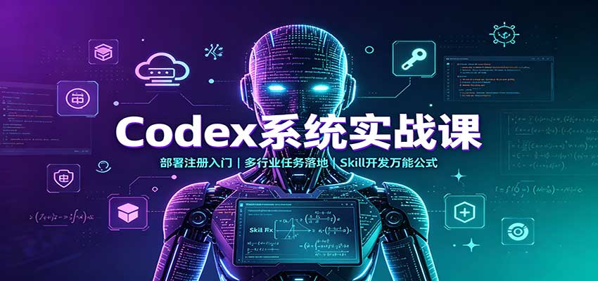 Codex系统实战课:部署注册入门,多行业任务落地,Skill开发万能公式-网赚副业网