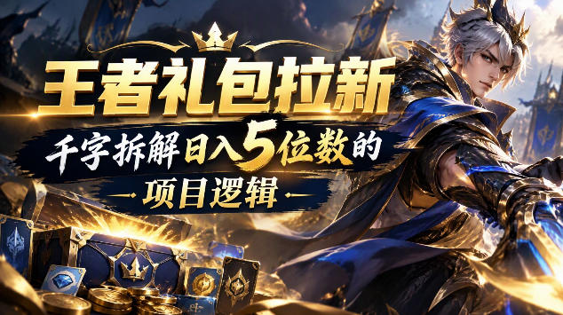 王者游戏礼包拉新_千字拆解日入5位数的项目逻辑-网赚副业网