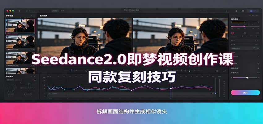 Seedance2.0即梦视频创作课:剧本式视频制作,同款复刻技巧,多行业案例落地教学-网赚副业网