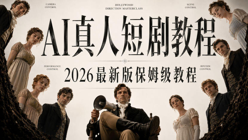 AI真人短剧制作全流程,AI视频大佬专为零基础研制的AI短剧教程,保姆级教程,新手一学就会!-网赚副业网