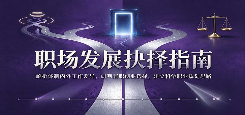 职场发展抉择指南：解析体制内外工作差异，研判兼职创业选择，建立科学职业规划思路-网赚副业网