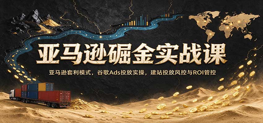 亚马逊掘金实战课:亚马逊套利模式,谷歌Ads投放实操,建站投放风控与ROI管控-网赚副业网