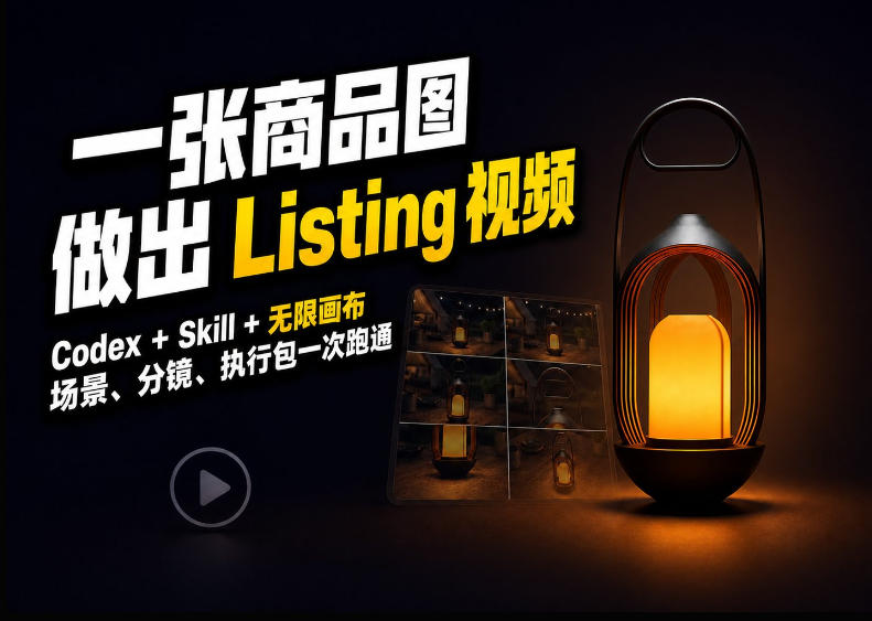 Codex+无限画布,把一张商品图变成可执行的Amazon Listing视频-网赚副业网