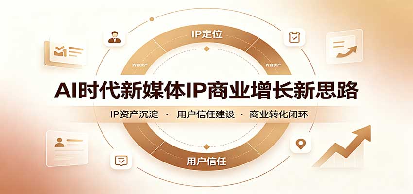 AI时代新媒体IP商业增长新思路:摒弃复杂运营套路,用极简思维打通获客路径-网赚副业网
