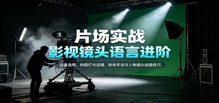 影视镜头语言进阶:设备选用,构图灯光运镜,转场手法与人物镜头拍摄技巧-网赚副业网