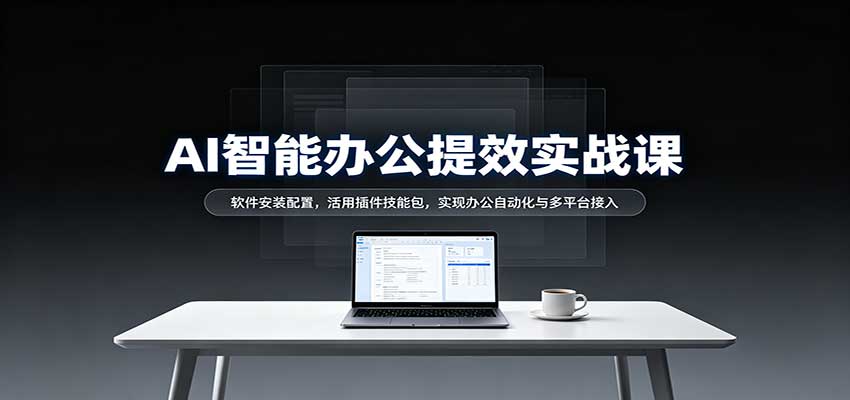 AI智能办公提效实战课:软件安装配置,活用插件技能包,实现办公自动化与多平台接入-网赚副业网
