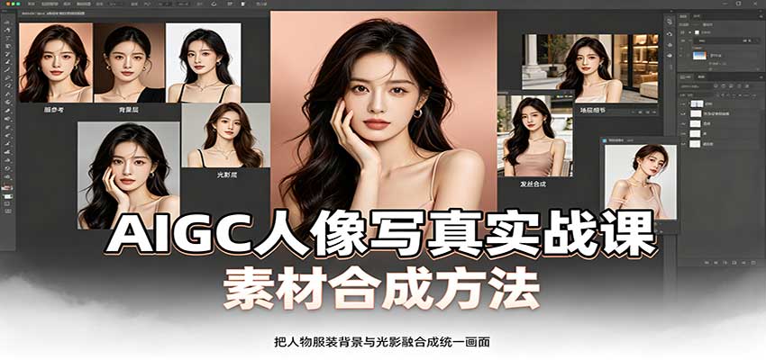 AIGC人像写真实战课：软件平台部署筹备，素材合成方法，多题材写真案例-网赚副业网