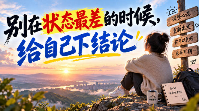某公众号付费文章：别在状态最差的时候，给自己下结论-网赚副业网