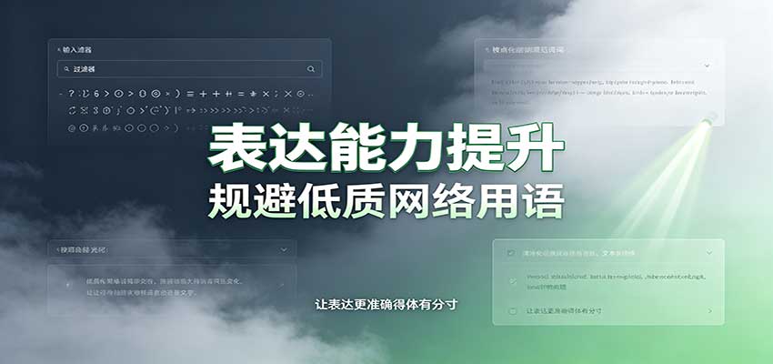 表达能力提升:语言塑造思想逻辑,规避低质网络用语,强化心智感知-网赚副业网
