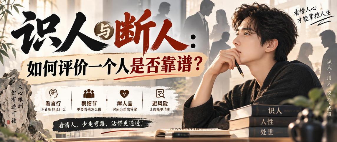 付费文章:识人与断人:如何评价一个人是否靠谱?-网赚副业网