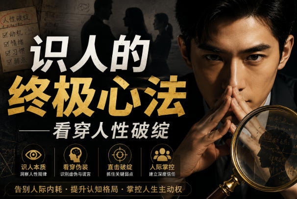 付费文章:识人的终极心法——看穿人性破绽-网赚副业网