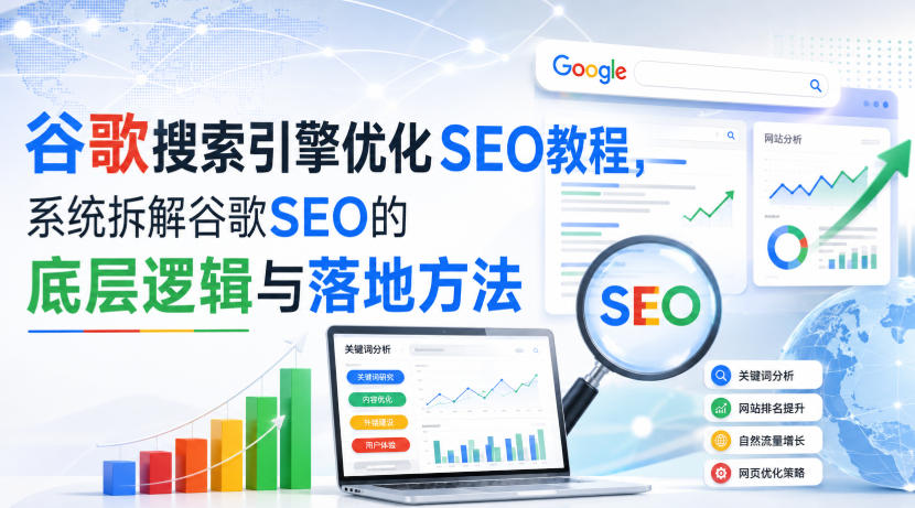 小白新君SEO·谷歌搜索引擎优化SEO教程,系统拆解谷歌SEO的底层逻辑与落地方法(部分更新2026)-网赚副业网