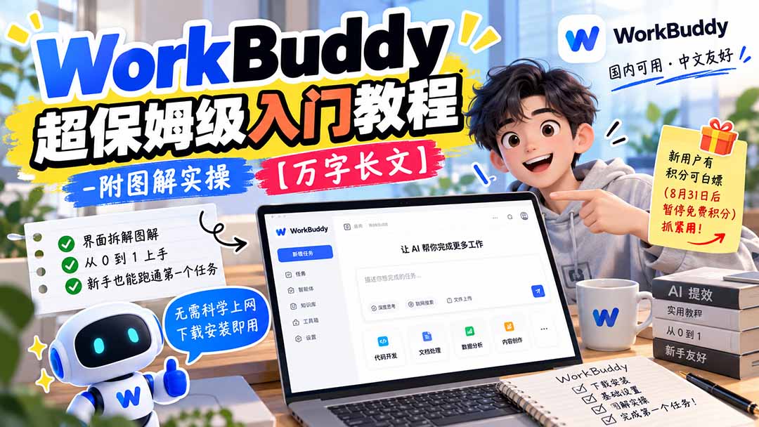 （20882期）WorkBuddy 超保姆级入门教程-附图解实操 【万字长文】-网赚副业网