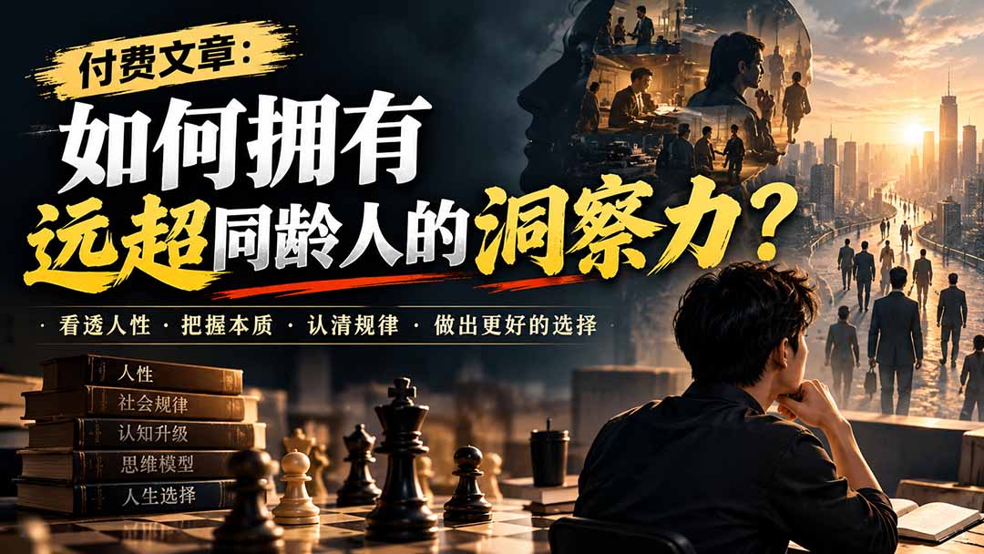 （20976期）付费文章：如何拥有远超同龄人的洞察力？-网赚副业网