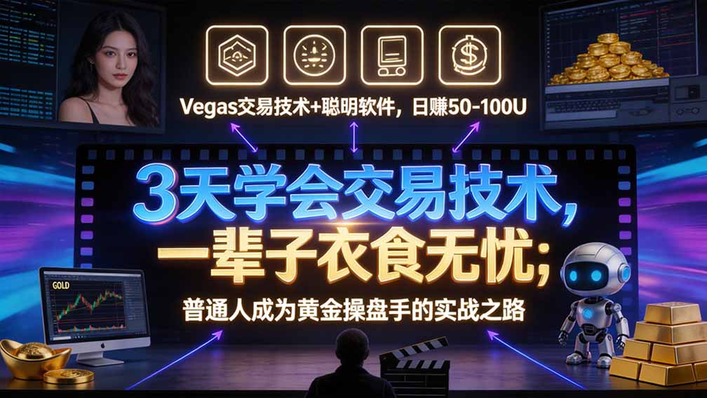 (20841期)“顺势而为交易系统”3天学会交易技术,聪明软件辅助,小白也能看懂趋势交易,日入30-100U,长期稳定-网赚副业网