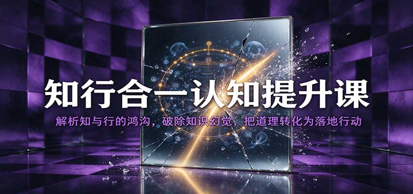 知行合一认知提升课:解析知与行的鸿沟,破除知识幻觉,把道理转化为落地行动-网赚副业网