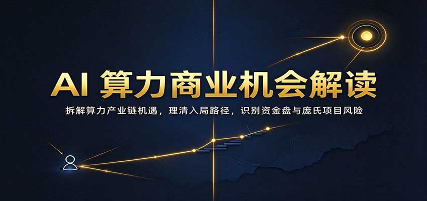 AI算力商业机会解读：拆解算力产业链机遇，理清入局路径，识别资金盘与庞氏项目风险-网赚副业网