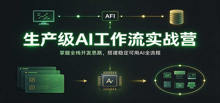 生产级AI工作流实战营:掌握全栈开发思路,搭建稳定可用AI全流程-网赚副业网