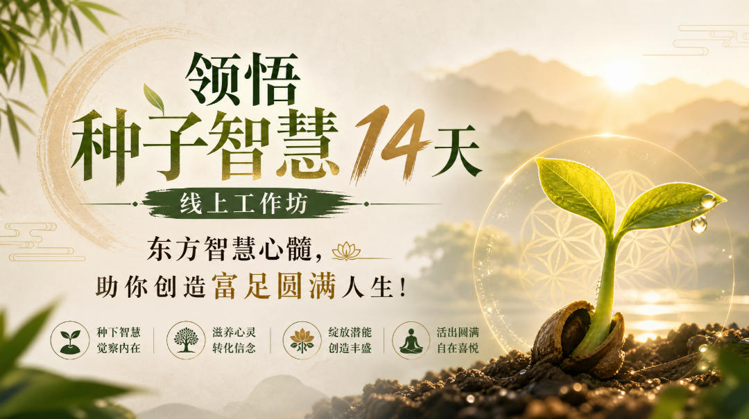 鹿大米领悟种子智慧14天线上工作坊,东方智慧心髓,助你创造富足圆满人生!-网赚副业网