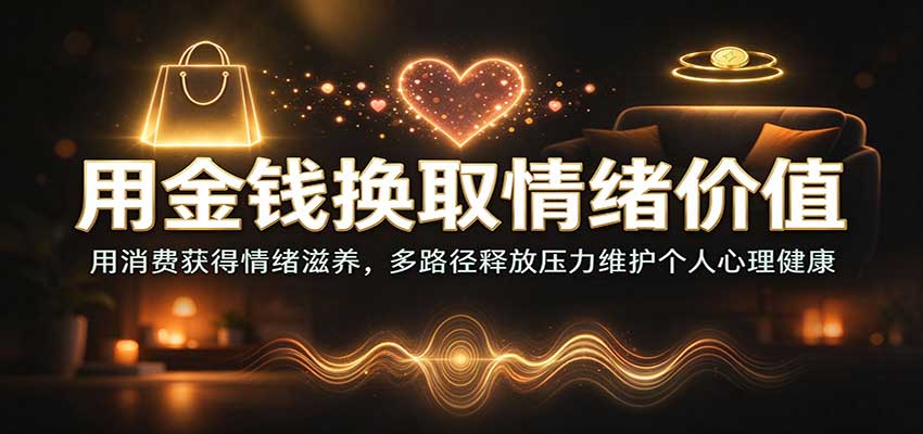 用金钱换取情绪价值:用消费获得情绪滋养,多路径释放压力维护个人心理健康-网赚副业网