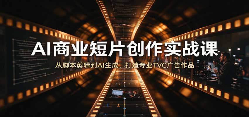 AI商业短片创作实战课:从脚本剪辑到AI生成,打造专业TVC广告作品-网赚副业网