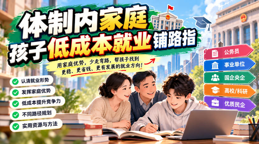 某公众号付费文章:体制内家庭,孩子低成本就业铺路指-网赚副业网