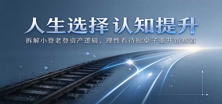 人生选择认知提升：拆解小登老登资产逻辑，理性看待掀桌子重开新赛道-网赚副业网