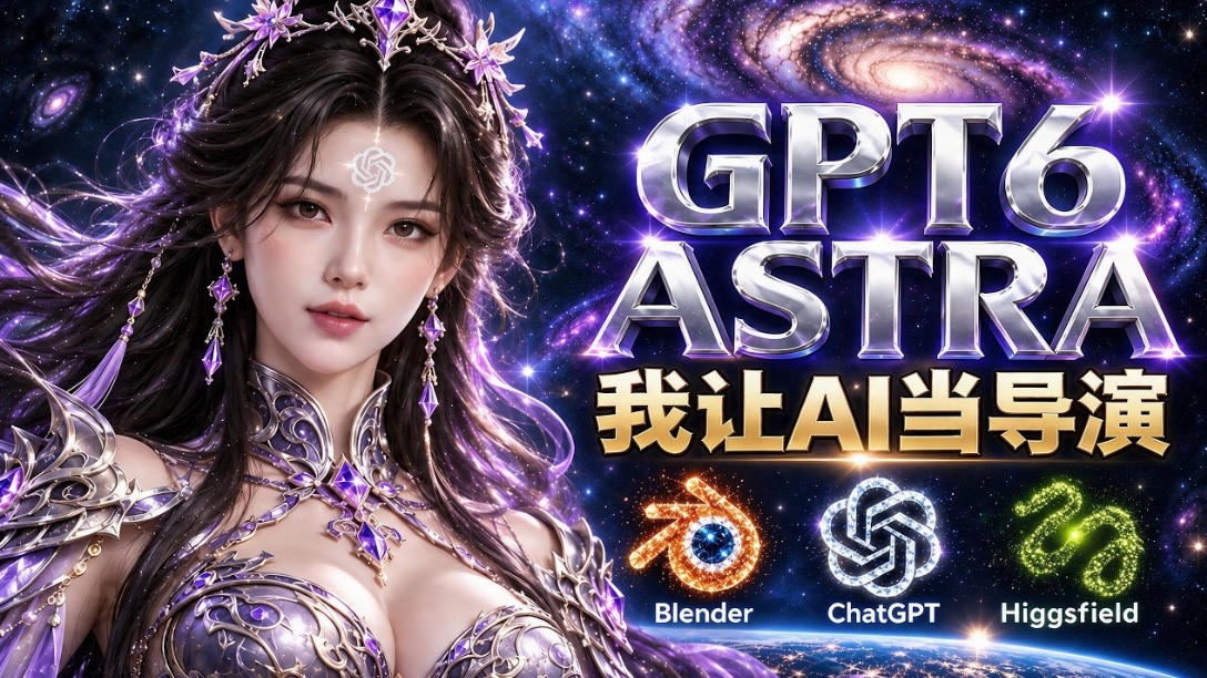 让GPT-6 Astra当导演!Higgsfield和Blender实战打造30秒玄幻精准运镜短片!-网赚副业网